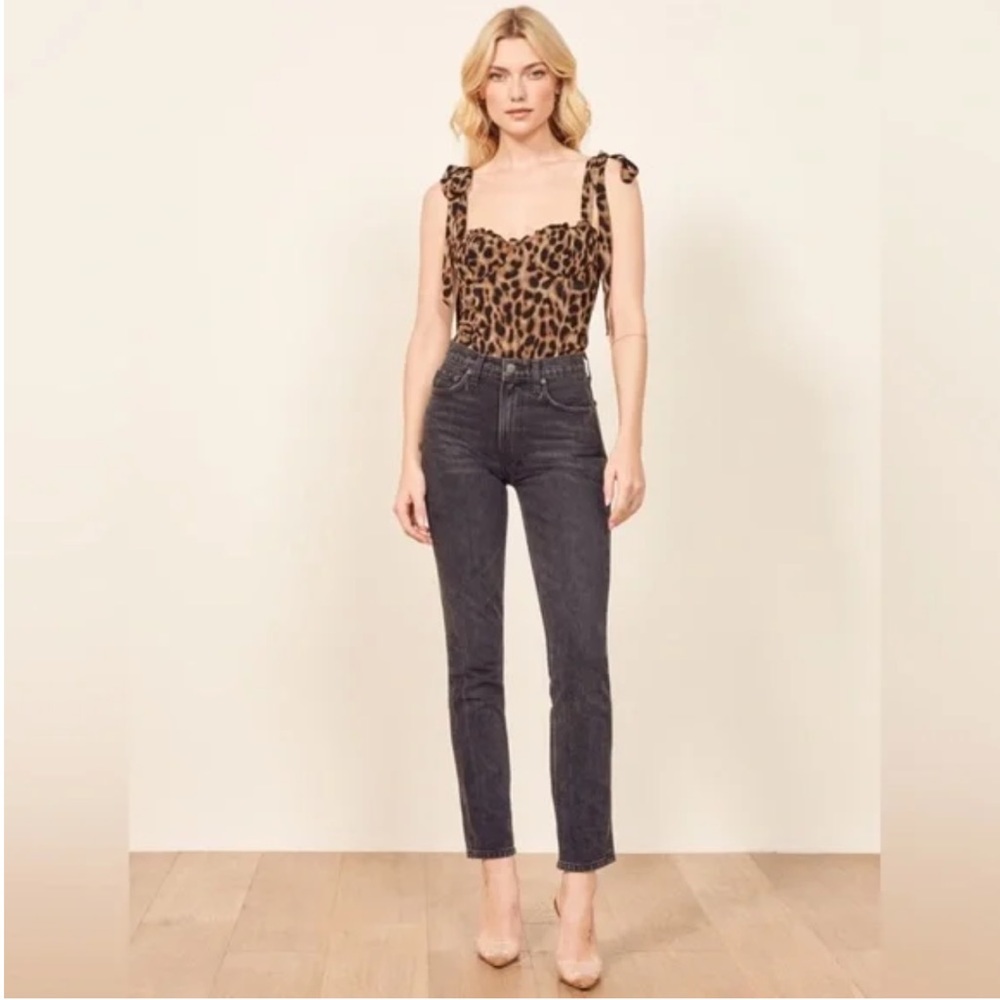 Reformation Leopard Print Bustier Top - Picture 3 of 3